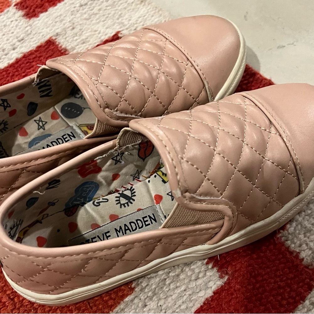 Steve Madden Kids Quilted Pink Slip-On Shoes